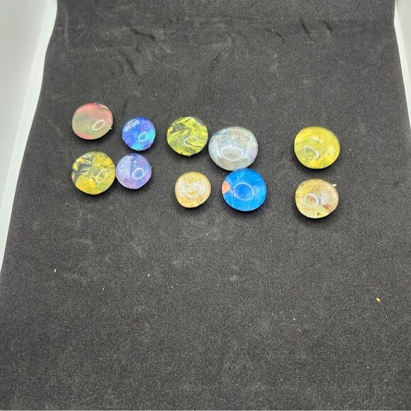 Handmade Refrigerator Magnets Rainbow Extra Strong Glass Cabochon Art Set 10 - Picture 3 of 6